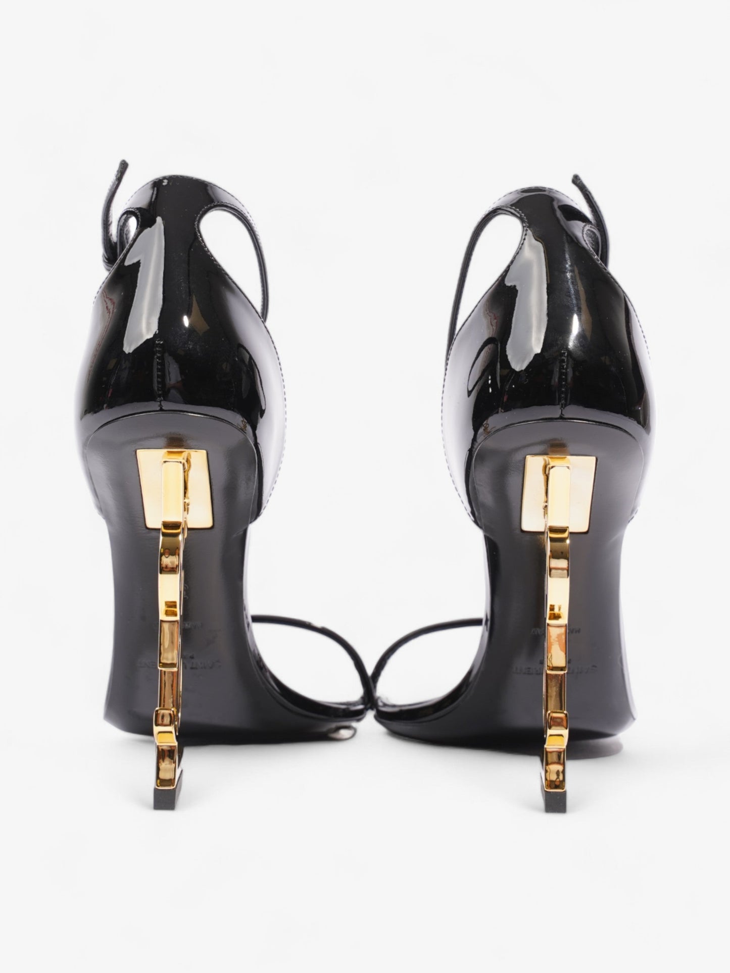 Saint Laurent Opyum Heels 110 Black Patent Leather EU 37 UK 4