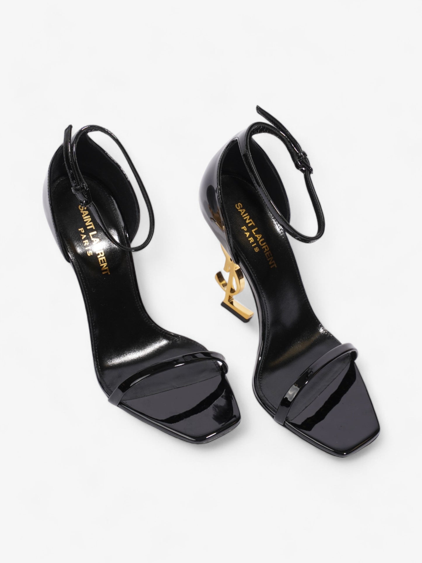 Saint Laurent Opyum Heels 110 Black Patent Leather EU 37 UK 4