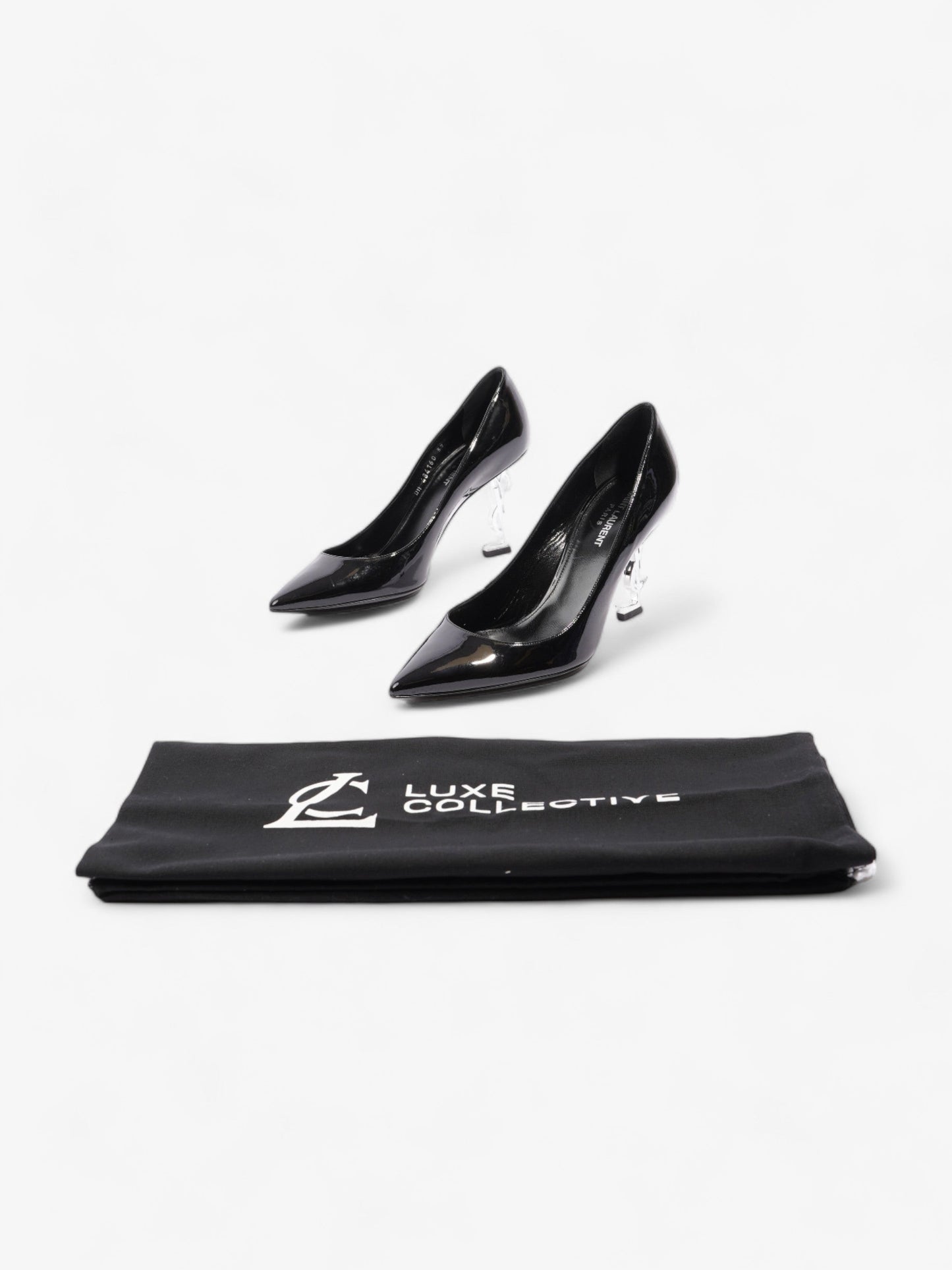 Saint Laurent Opyum Heels 85cm Black Patent Leather EU 39 UK 6