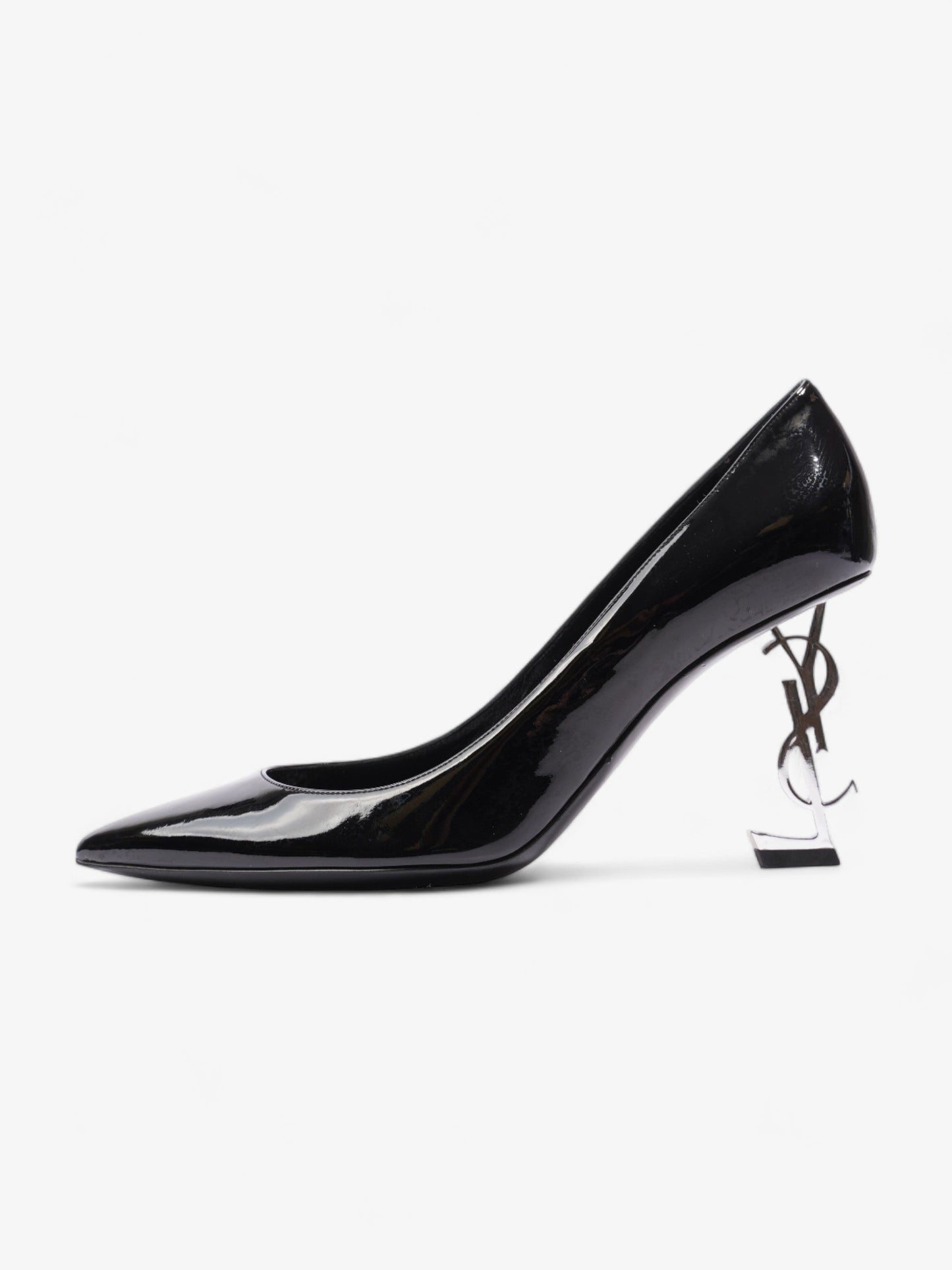 Saint Laurent Opyum Heels 85cm Black Patent Leather EU 39 UK 6