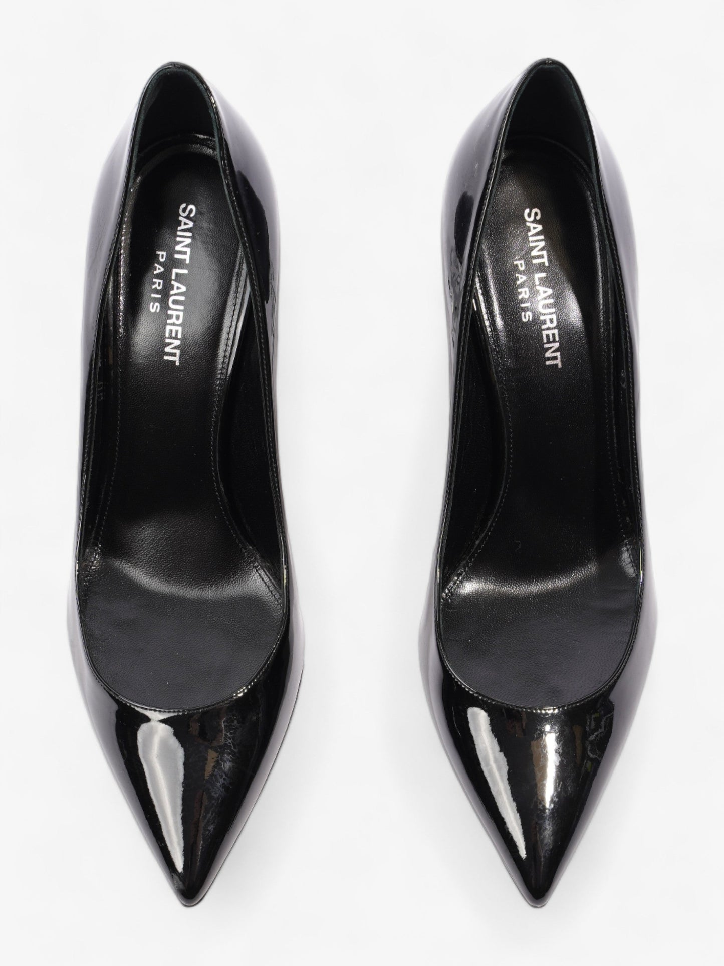 Saint Laurent Opyum Heels 85cm Black Patent Leather EU 39 UK 6