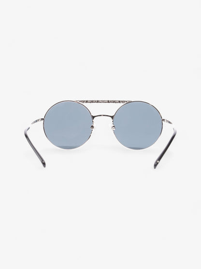 Chanel Round Sunglasses Silver Acetate 140mm