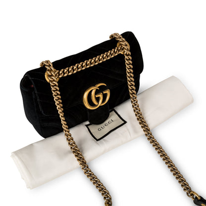 Gucci GG Marmont Velvet Mini Handbag