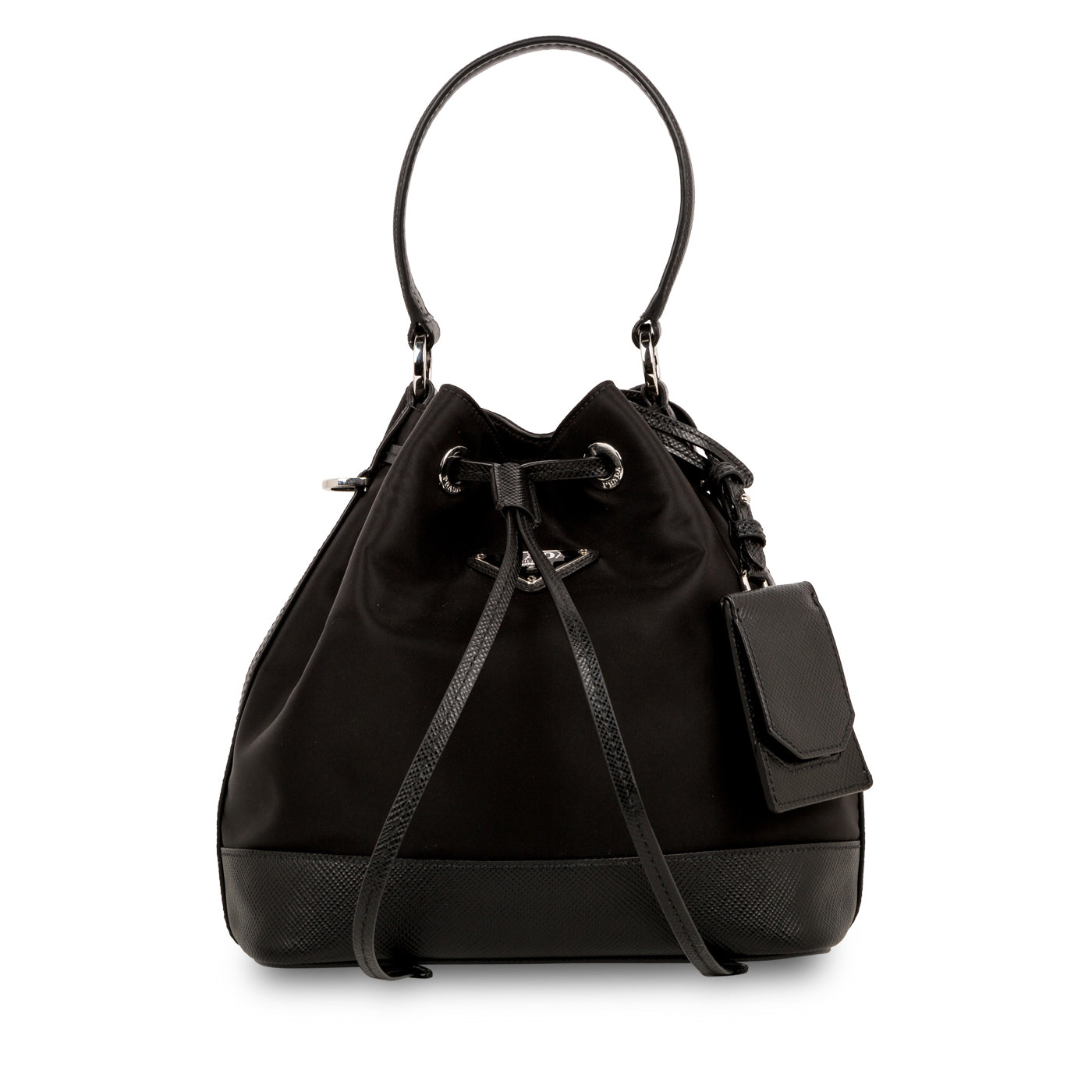 Prada Nylon & Saffiano Leather Bucket Bag