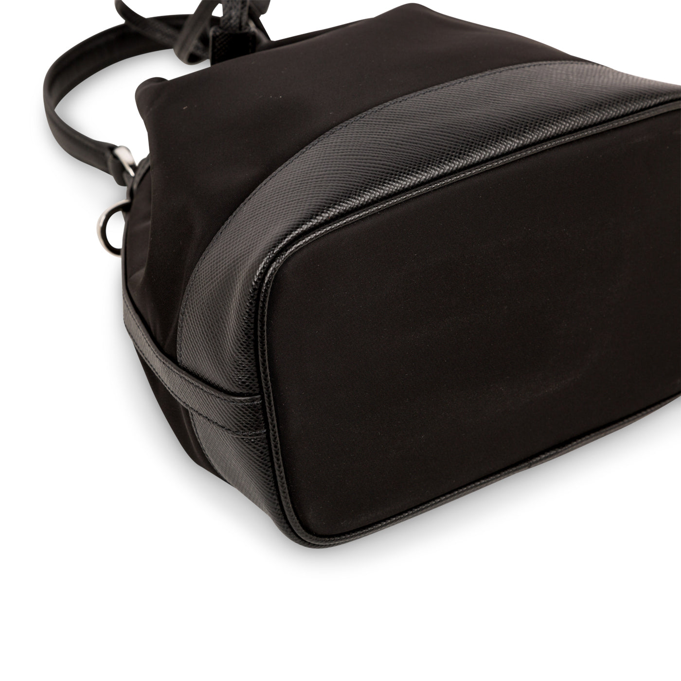 Prada Nylon & Saffiano Leather Bucket Bag
