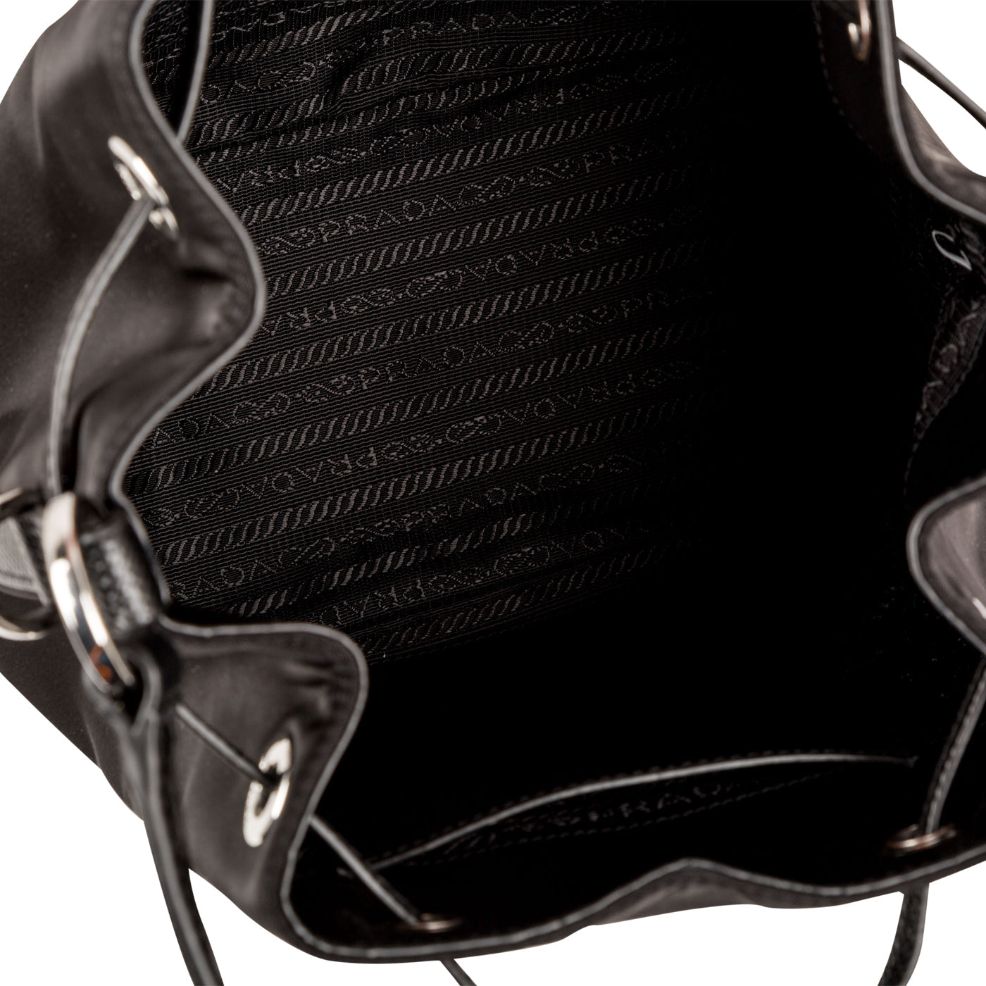 Prada Nylon & Saffiano Leather Bucket Bag