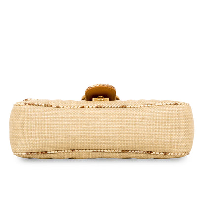 Gucci GG Marmont Bag - Raffia and Python - Small