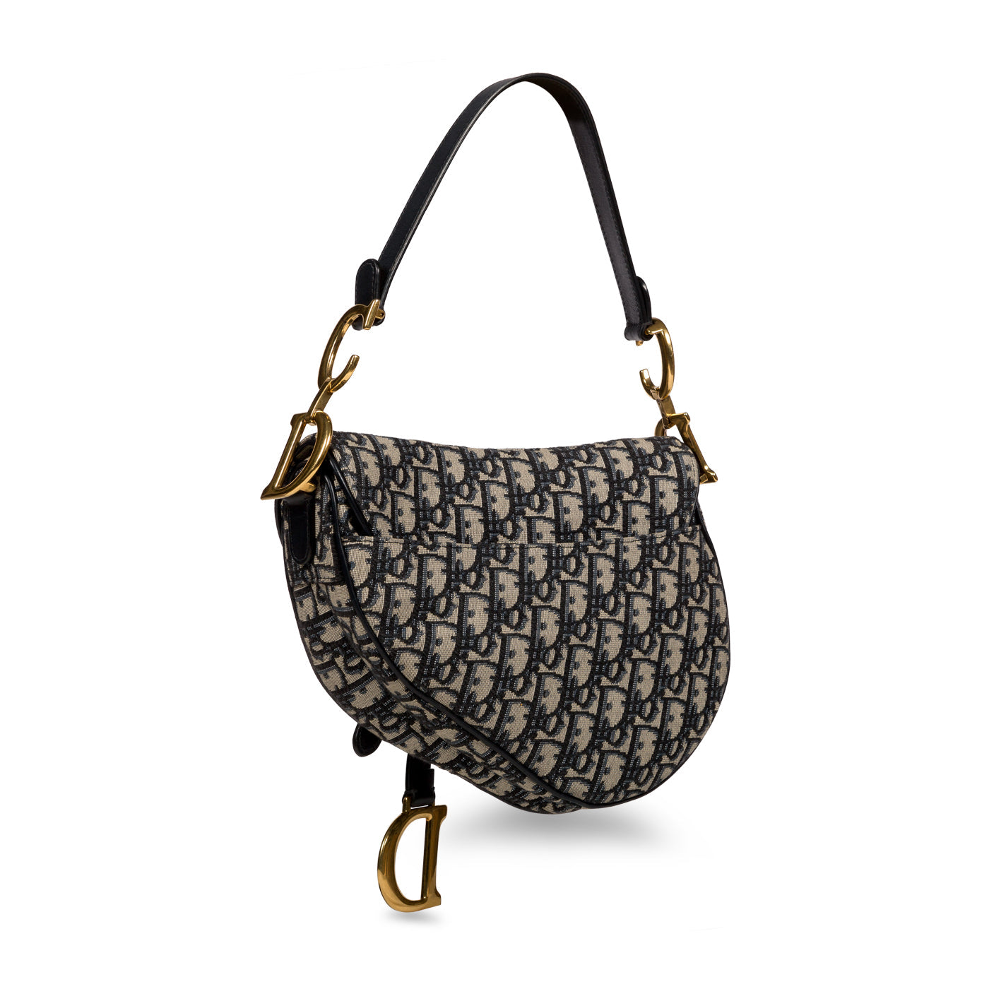 Christian Dior Saddle Bag with Embroidered Strap