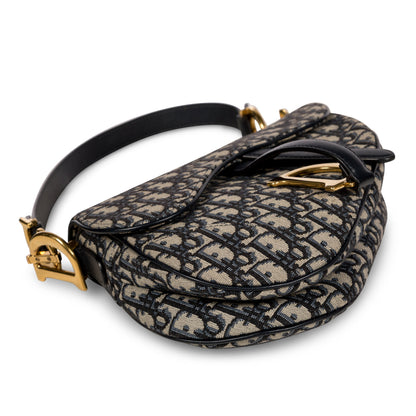 Christian Dior Saddle Bag with Embroidered Strap