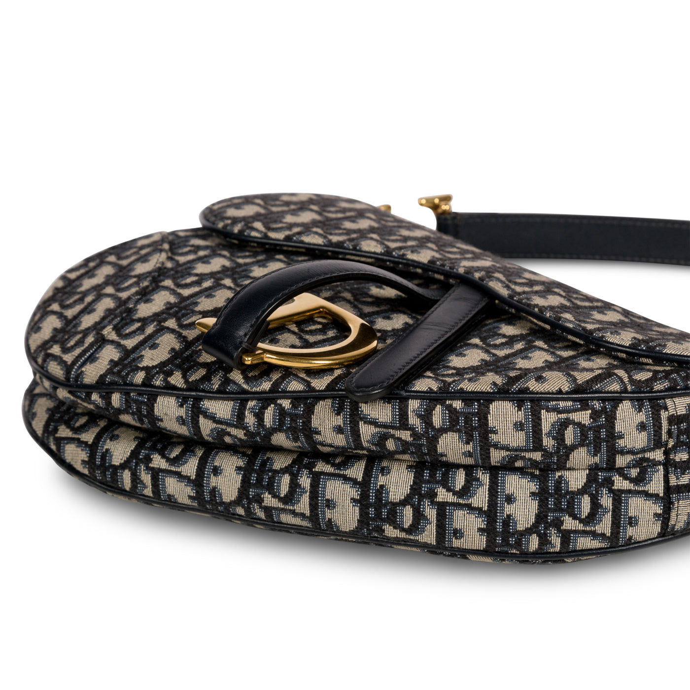Christian Dior Saddle Bag with Embroidered Strap