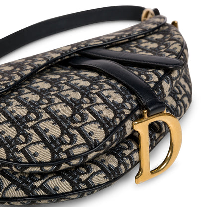 Christian Dior Saddle Bag with Embroidered Strap