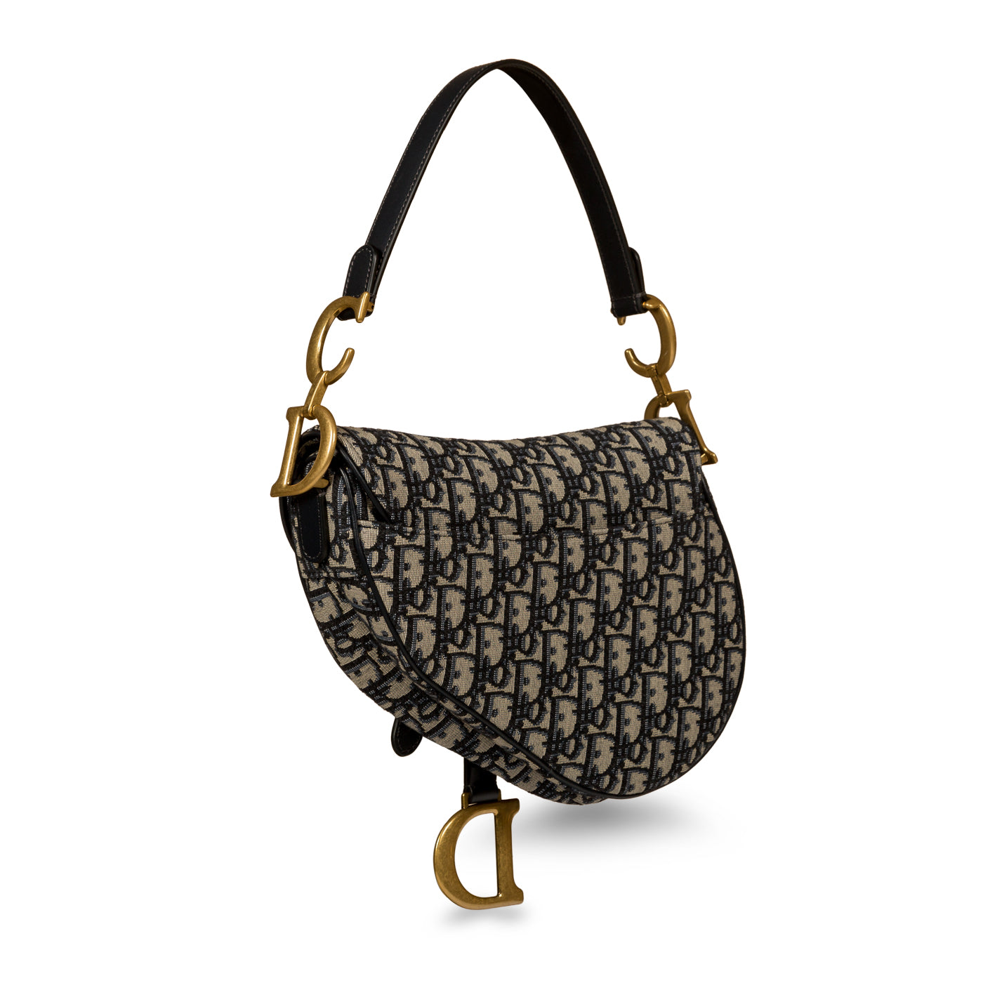 Christian Dior Saddle Bag with Embroidered Strap