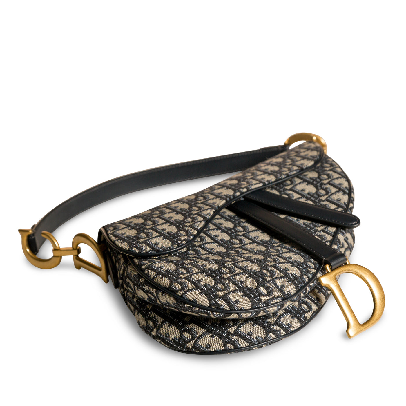 Christian Dior Saddle Bag with Embroidered Strap