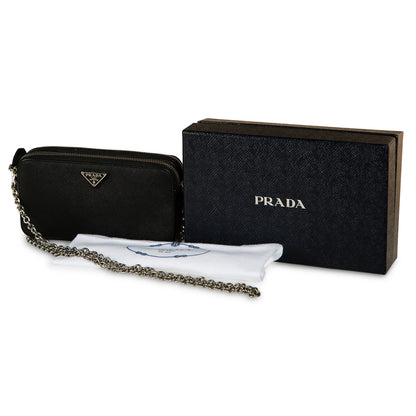 Prada Dual Zip Wallet on Chain