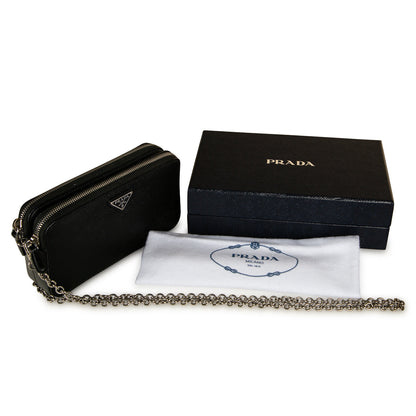 Prada Dual Zip Wallet on Chain