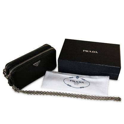 Prada Dual Zip Wallet on Chain