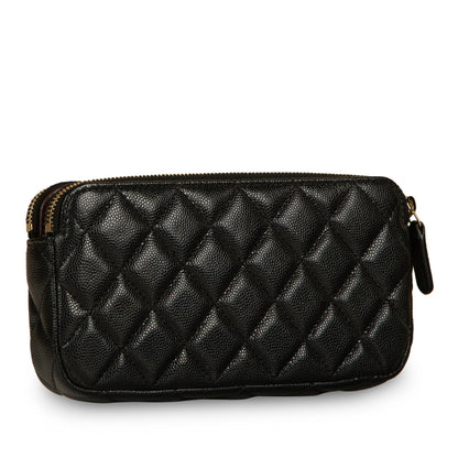 Chanel Double Zip Clutch on Chain