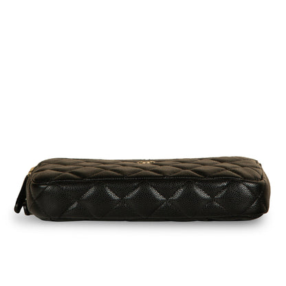 Chanel Double Zip Clutch on Chain