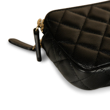Chanel Double Zip Clutch on Chain