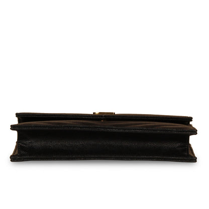 Saint Laurent Black Envelope Wallet on Chain