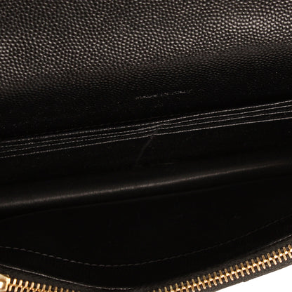 Saint Laurent Black Envelope Wallet on Chain