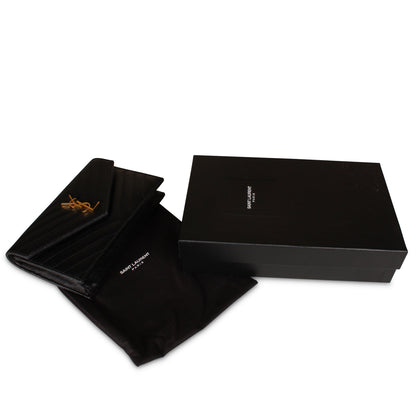 Saint Laurent Black Envelope Wallet on Chain