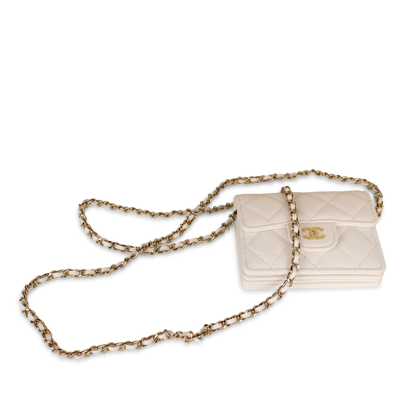 Chanel Classic Flap Card Holder with Chain
