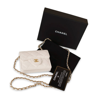 Chanel Classic Flap Card Holder with Chain