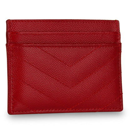 Saint Laurent Red Chevron Card Holder