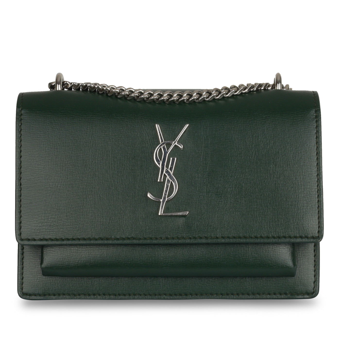 Saint Laurent Mini Sunset Bag - Forest Green