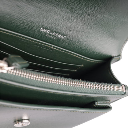 Saint Laurent Mini Sunset Bag - Forest Green