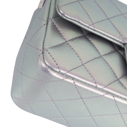Chanel Mini Rectangular Classic Flap Bag - Iridescent Silver