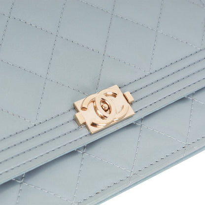 Chanel Boy WOC - Blue Patent