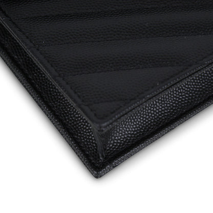 Saint Laurent Envelope Chain Wallet - Black