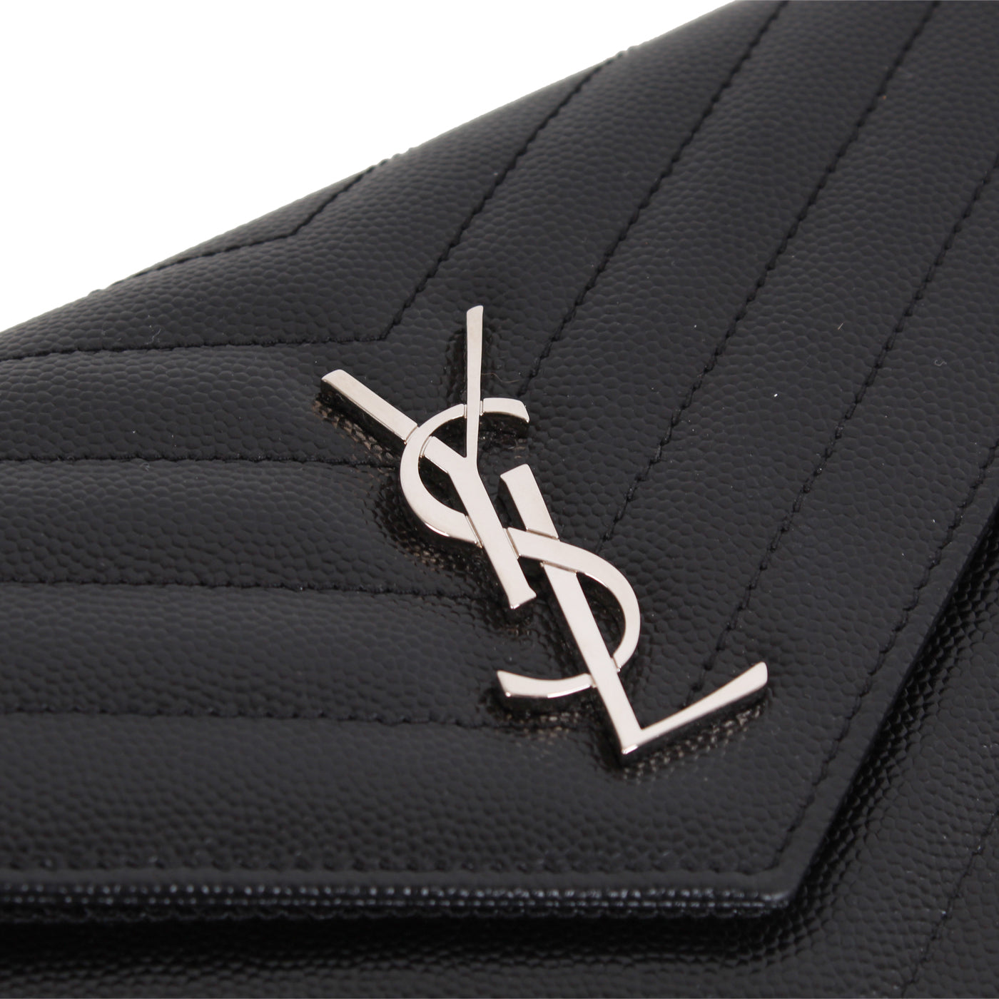 Saint Laurent Envelope Chain Wallet - Black