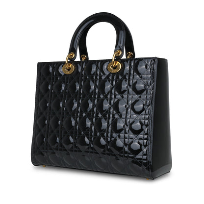 Christian Dior Patent Lady Dior - Large