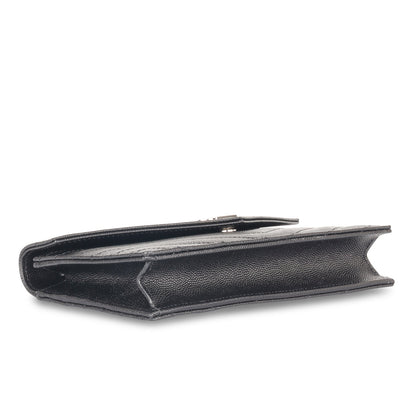 Saint Laurent Envelope Chain Wallet - Black