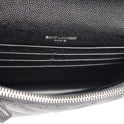 Saint Laurent Envelope Chain Wallet - Black