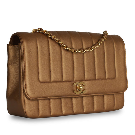 Chanel Vertical Flap Bag - Bronze