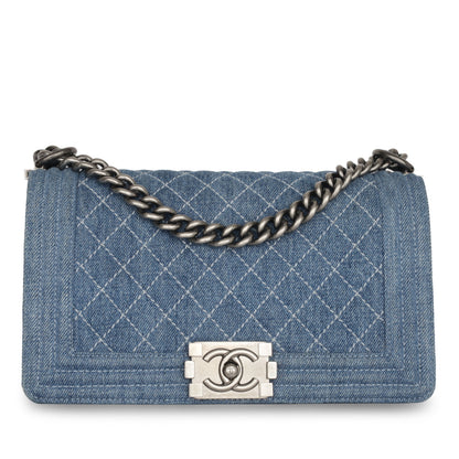 Chanel Old Medium Boy Bag - Denim