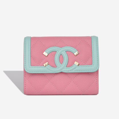 Chanel Filigree Flap Card Holder