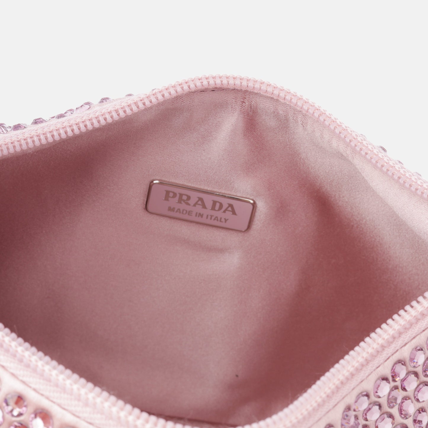 Prada Satin Mini Bag with Crystals