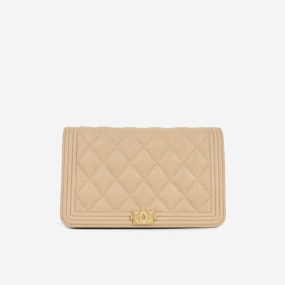Chanel Boy WOC - Beige Caviar