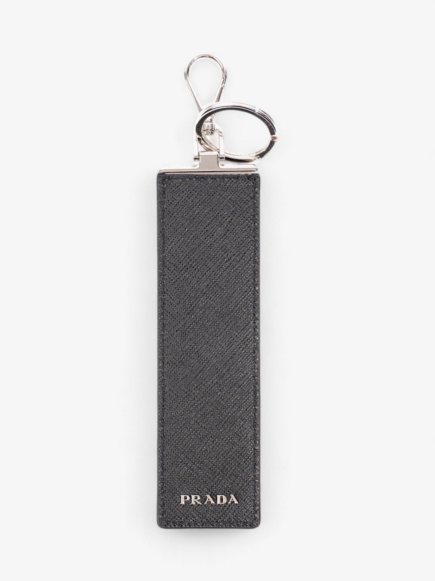 Prada Trick Pelle Key Ring Black / Multicoloured Saffiano Leather