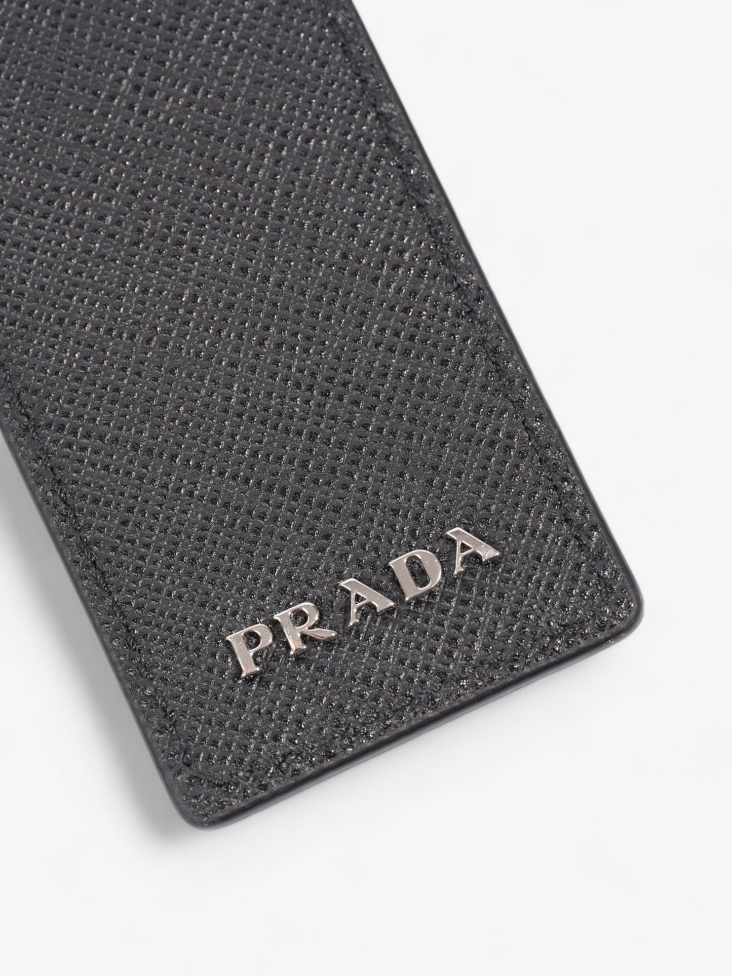 Prada Trick Pelle Key Ring Black / Multicoloured Saffiano Leather