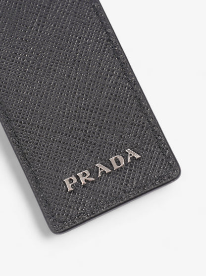 Prada Trick Pelle Key Ring Black / Multicoloured Saffiano Leather