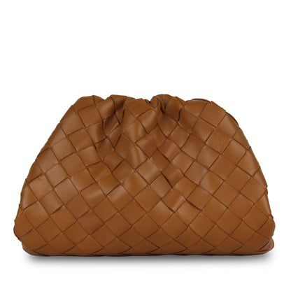 Bottega Veneta Mini Woven Pouch - Caramel