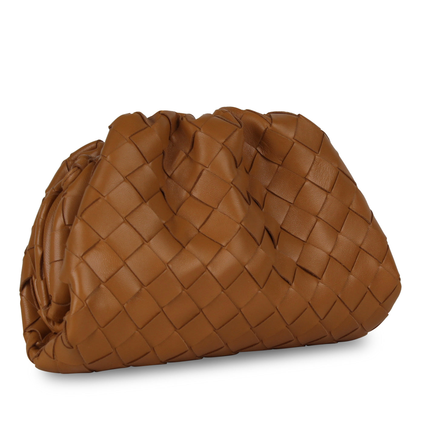 Bottega Veneta Mini Woven Pouch - Caramel