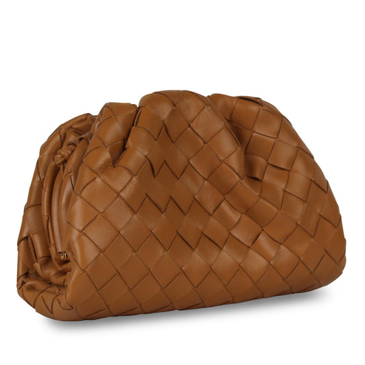 Bottega Veneta Mini Woven Pouch - Caramel