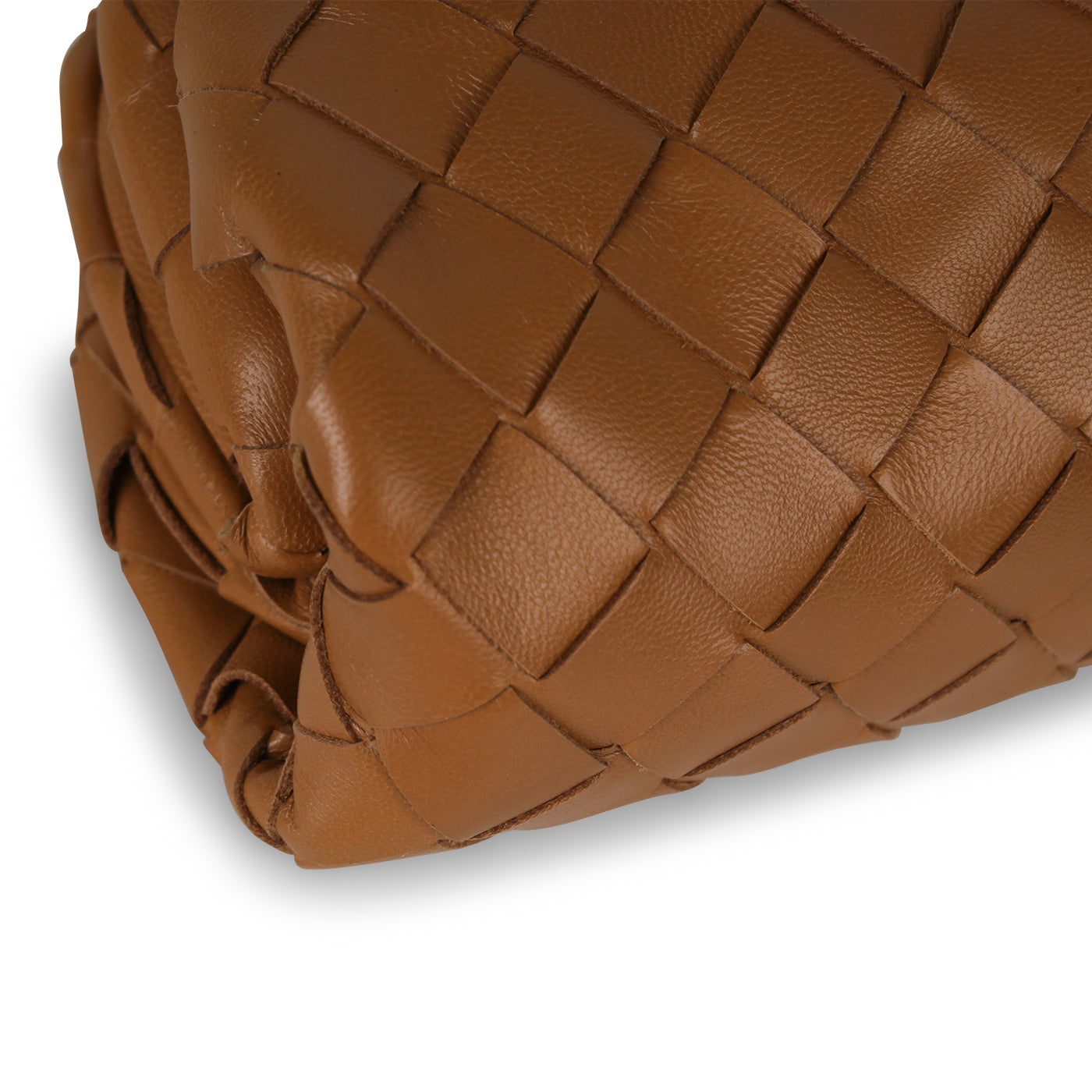 Bottega Veneta Mini Woven Pouch - Caramel